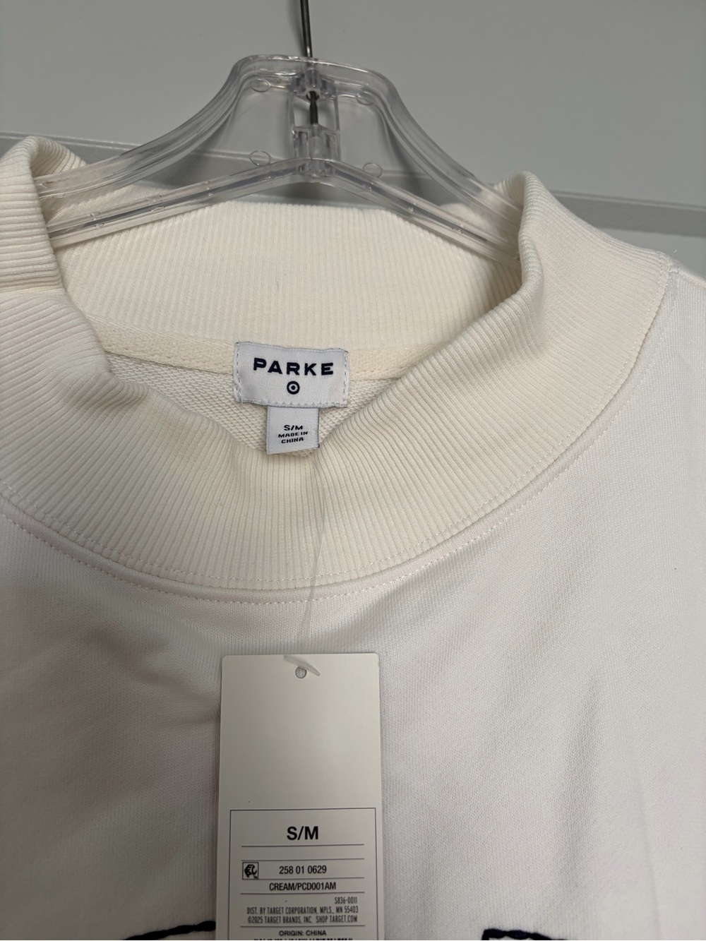 Parke x Target Mockneck Pullover Sweatshirt Cream - Picture 5 of 6